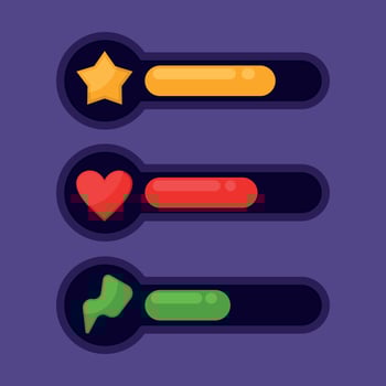 Vector Image Of Colorful Bars Showing Score