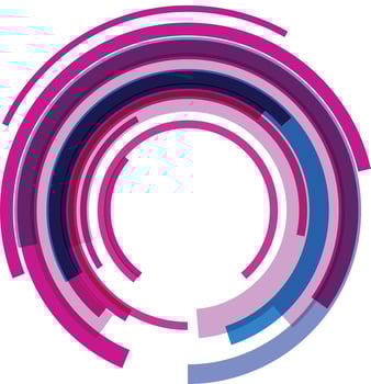 Abstract Vector Design With Round Stripes