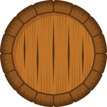 Vector Image Of A Wooden Barrel