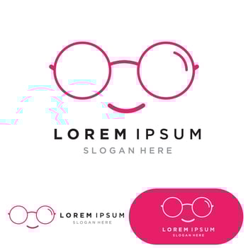 Glasses Logo Design vector illustrator