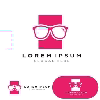 Glasses Logo Design vector illustrator