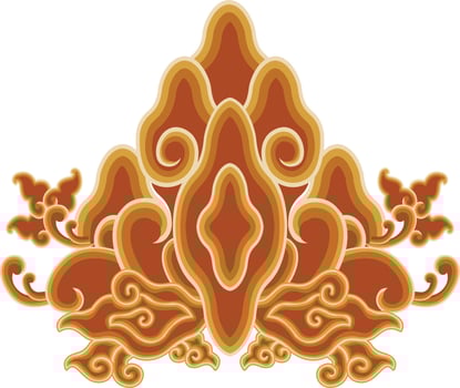vector graphic brown megamendung wadasan batik triangle