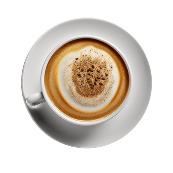 Cup of cappuccino coffee png