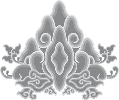 vector graphic gray megamendung wadasan batik triangle