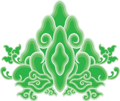vector graphic green megamendung wadasan batik triangle