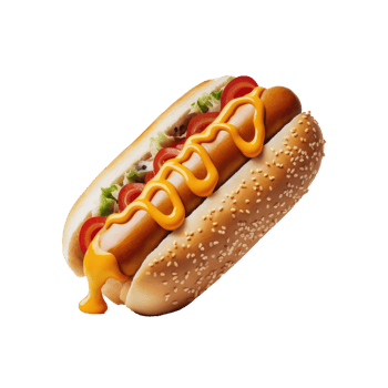 Tasty Hot Dog Isolated png
