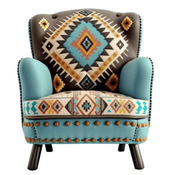 colored Armchair Isolated. png
