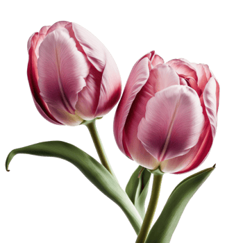 Pink Tulip Flowers Isolated Illustration png