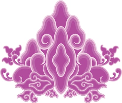 vector graphic purple megamendung wadasan batik triangle