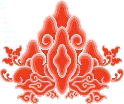 vector graphic red megamendung wadasan batik triangle