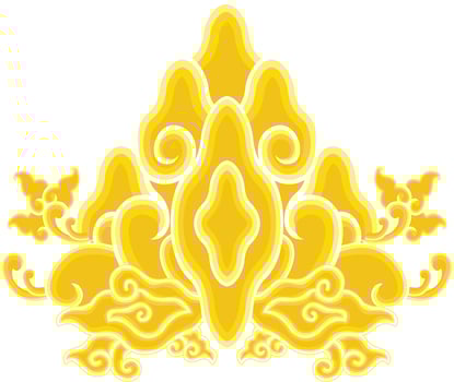 vector graphic yellow megamendung wadasan batik triangle