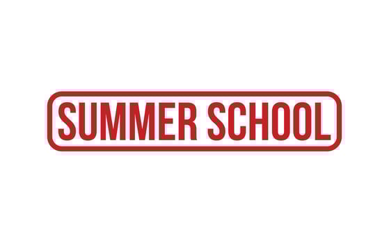Summer School Rubber Stamp Seal Vector