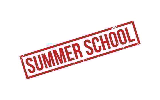 Summer School Rubber Stamp Seal Vector