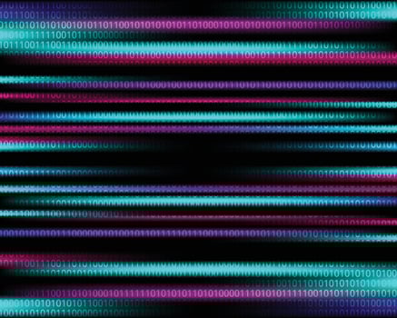 blue network light code and data security abstract technology background vector