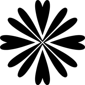 Vector silhouette of Flower on white background