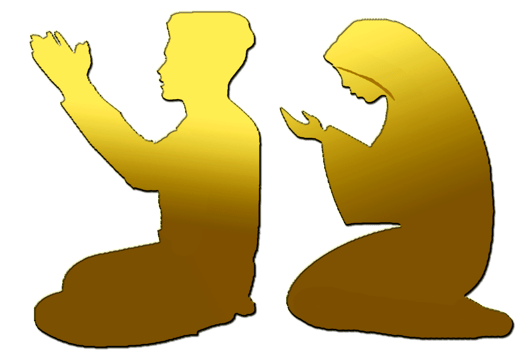Muslin husband and wife pray png