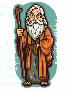 Biblical wise man illustration vector