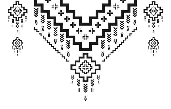 Geometric ethnic oriental pattern traditional. Tribal necklace embroidery. Aztec ornament print. American, Mexican style. vector