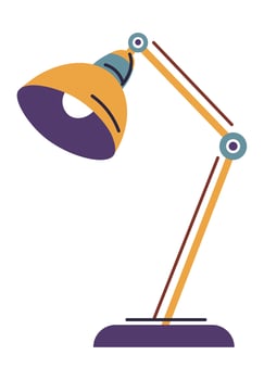 Table lamp giving light, electric bulb vector