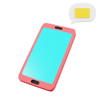 3d icon minimal smartphone message png