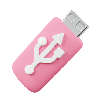 3d icon minimal flashdrive png