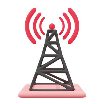 3d icon minimal tower signal png