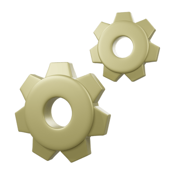 3d icon minimal cog png