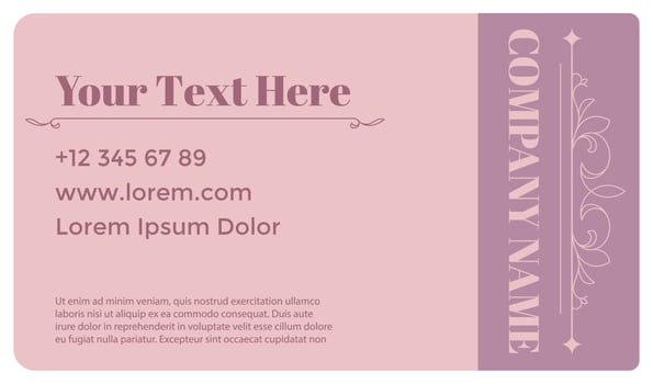 Business card with personal information vector