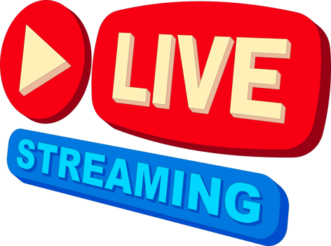 Live Streaming Badge in Isometric Logo png