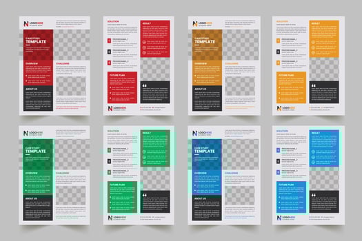 Corporate Case Study Brochure Template Design vector