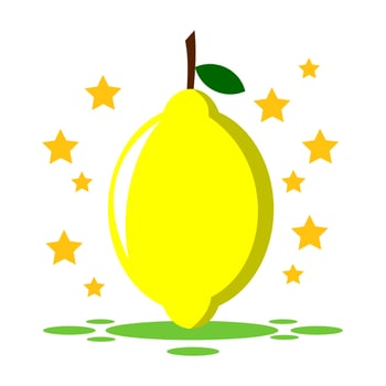 Lemon cute cartoon vector illustration