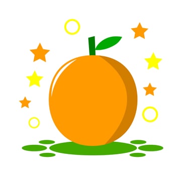 Orange cartoon character vector illustration