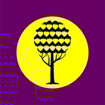 This illustration of a tree is a colorful and detailed depiction of a lush forest tree. Perfect for use in educational materials, nature guides, and marketing materials for eco-friendly products. vector