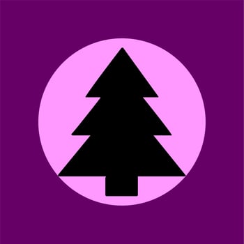 This illustration of a tree is a colorful and detailed depiction of a lush forest tree. Perfect for use in educational materials, nature guides, and marketing materials for eco-friendly products. vector