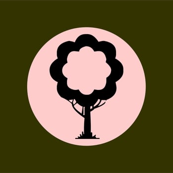 This illustration of a tree is a colorful and detailed depiction of a lush forest tree. Perfect for use in educational materials, nature guides, and marketing materials for eco-friendly products. vector