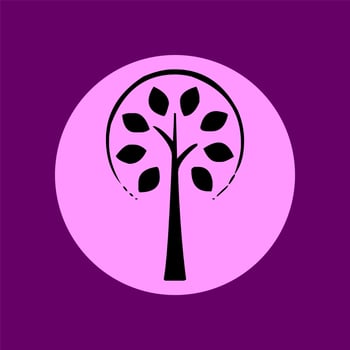 This illustration of a tree is a colorful and detailed depiction of a lush forest tree. Perfect for use in educational materials, nature guides, and marketing materials for eco-friendly products. vector