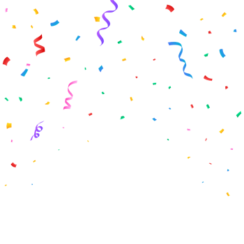 Realistic multicolored confetti PNG for the festival. Simple confetti falling in the background. Colorful confetti isolated on a transparent background. Carnival elements. Birthday party celebration.
