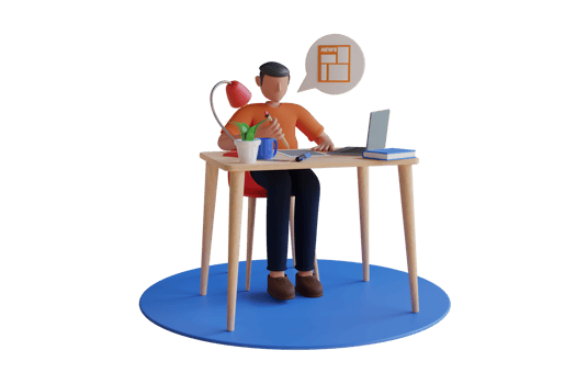 3D Newspaper journalism.  Publisher writing article for the mass media. Journalist concept.  Daily news page, mass media profession png