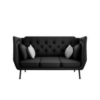 minimalist modern sofa on transparent background , png