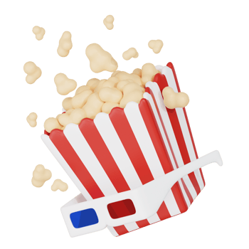 Popcorn 3d junk food icon png