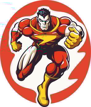 Super Hero Emerging Illustration vector