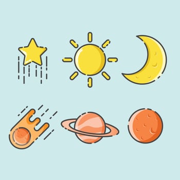 CUTE PLANET ILLUSTRATION vector