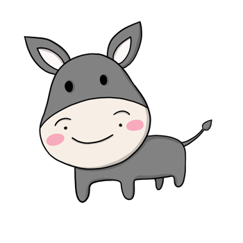 cute donkey png