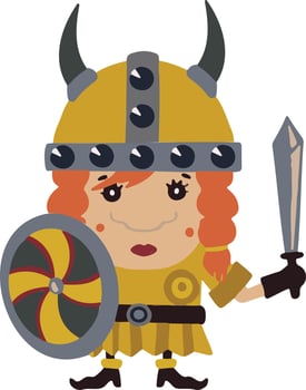 vector cute vikings military cartoon character