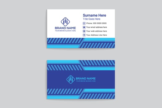 Creative double sided business card template vector
