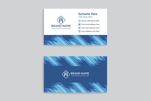Creative double sided business card template vector