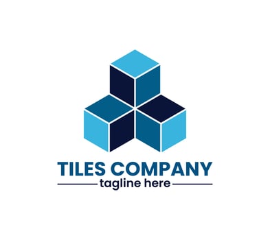 Tiles logo design on white background, Vector illustration.