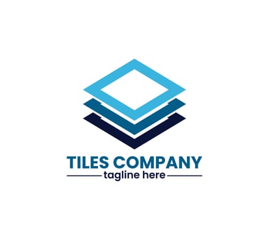 Tiles logo design on white background, Vector illustration.