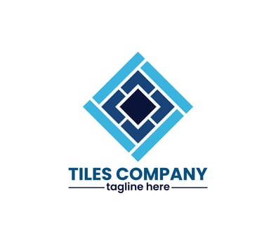 Tiles logo design on white background, Vector illustration.