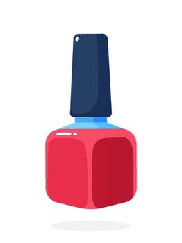 Red nail polish vector
